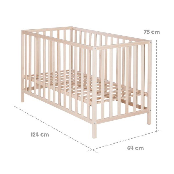 Dječji krevet 60x120 cm u prirodnoj boji Cosi – Roba-image-4