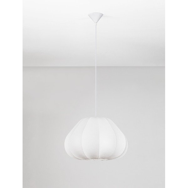 Mat bijela tekstilna viseća svjetiljka ø 50 cm Bora – Nova Luce-image-3