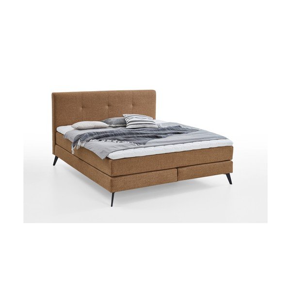 Smeđi boxspring krevet 180x200 cm ANCONA – Meise Möbel-image-4
