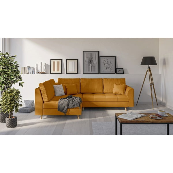 Kutna garnitura (lijevi kut) u boji senfa Ariella - Ropez-image-3