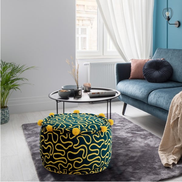 Žuti /tamno zeleni tabure Tangle – Tomasucci-image-2