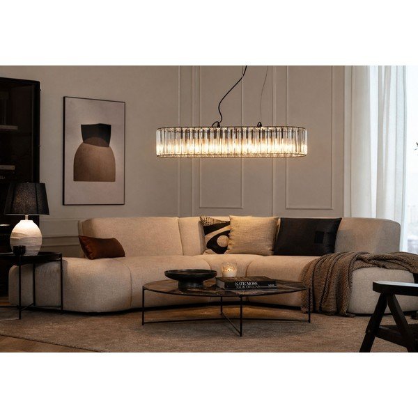 Metalna viseća svjetiljka sa staklenim sjenilom Akiko – Premier Housewares-image-3
