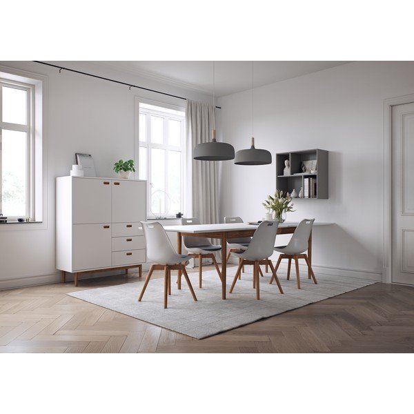 Bijela visoka komoda 114x137 cm Svea – Tenzo-image-1