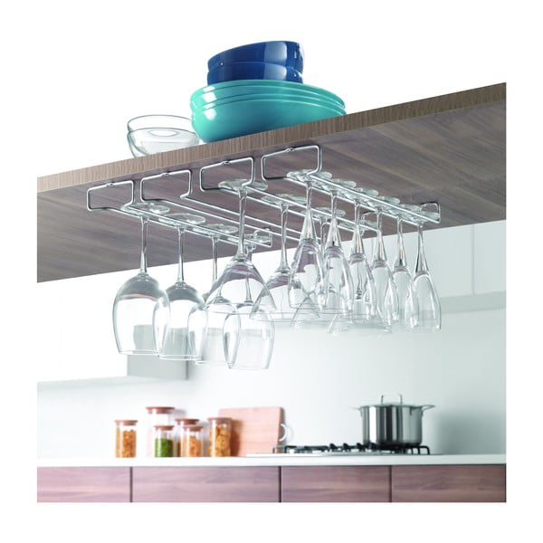 Zidni čelični držači za vinske čaše u setu od 2 kom Rail - Metaltex-image-2