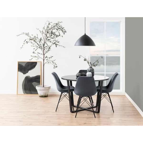 Crna/siva blagovaonska stolica Eris – Actona-image-3