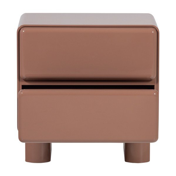 Ružičasti noćni ormarić u sjajnom dekoru Lustra – WOOOD-image-3