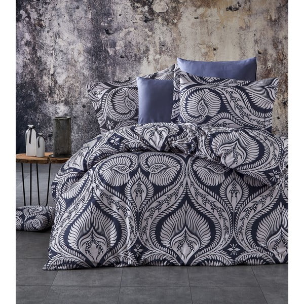 Pamučna satenska posteljina s plahtama Nazenin Home Roman, 200 x 220 cm