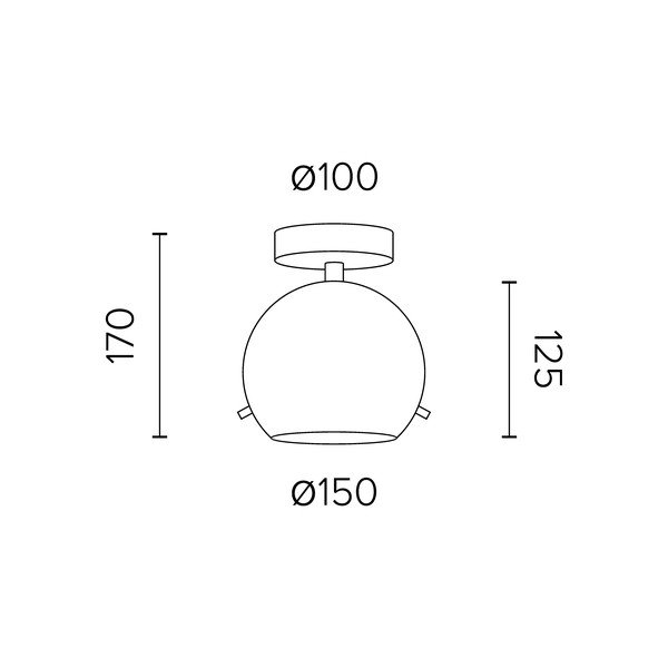 Bijela stropna lampa Sotto Luce MYOO Matte, ø 15 cm-image-2