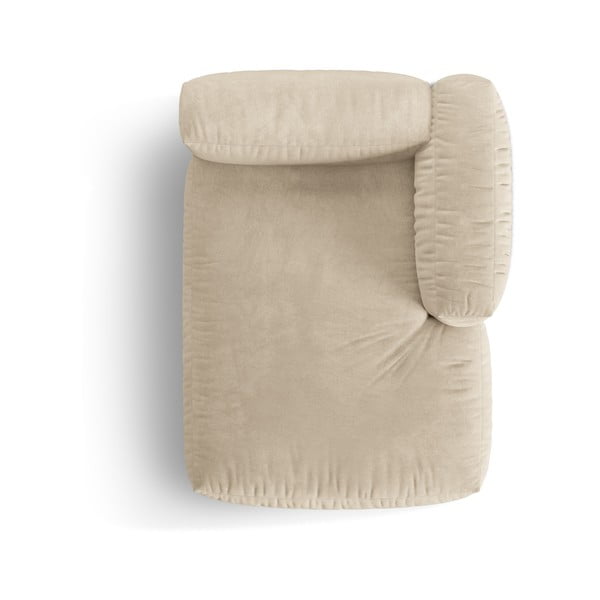 Bež baršunasti modularna sjedeća garnitura (s desnim kutom) Martina – Micadoni -image-3