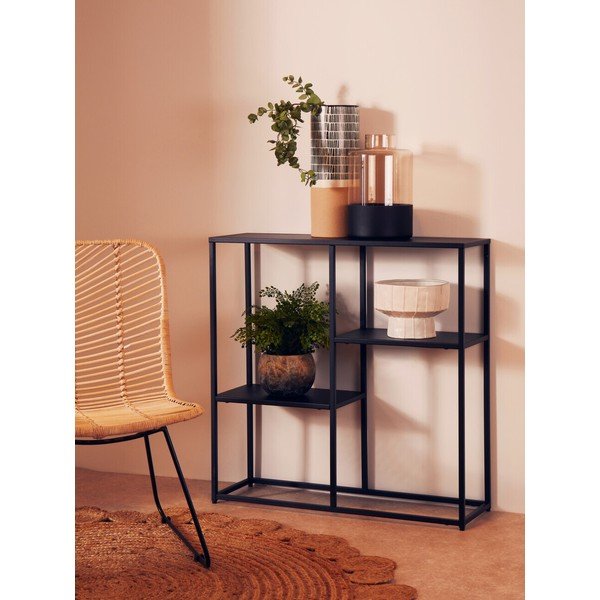 Crni željezni regal 80x81x26 cm Acero – Premier Housewares-image-1