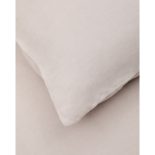 Posteljina sivo-bež za krevet za jednu osobu/za produženi krevet od mješavine lana 150x220 cm Simmel – Kave Home-image-4