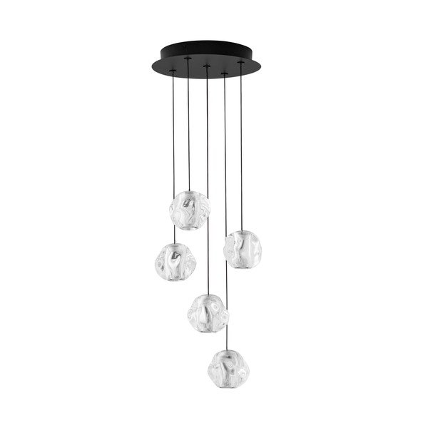Mat crna metalna LED viseća svjetiljka s mogućnosti zatamnjivanja sa sjenilom od akrilnog stakla ø 30 cm Ifos – Nova Luce