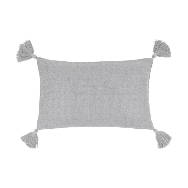 Siva pamučna ukrasna jastučnica Westwing Collection Lori, 30 x 50 cm