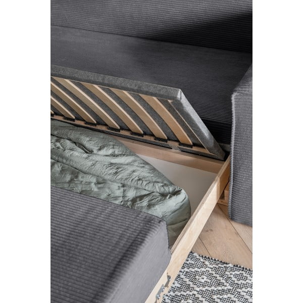 Sivi kauč na razvlačenje 168 cm Lucky Lucy - Miuform-image-4