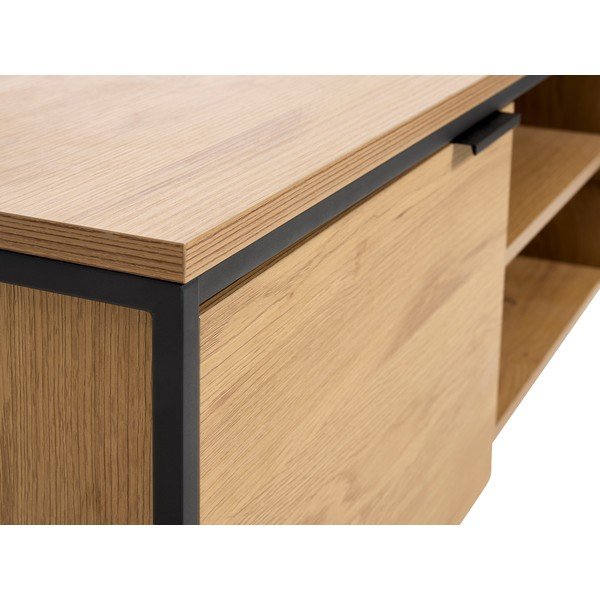 TV komoda u dekoru hrasta u prirodnoj boji 155x55x45 cm Cesura – Unique Furniture-image-4