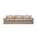 Bež lanena sofa 340 cm Nora – Kave Home