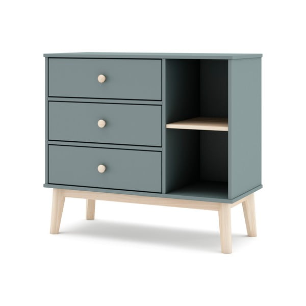 Dječja komoda prljavo zelena 90x81x40 cm Esteban – Marckeric-image-3