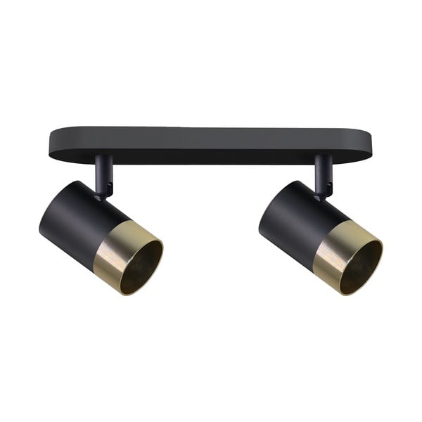 Crna/u zlatnoj boji stropna svjetiljka s metalnim sjenilom 34x5.5 cm Tobi – Candellux Lighting