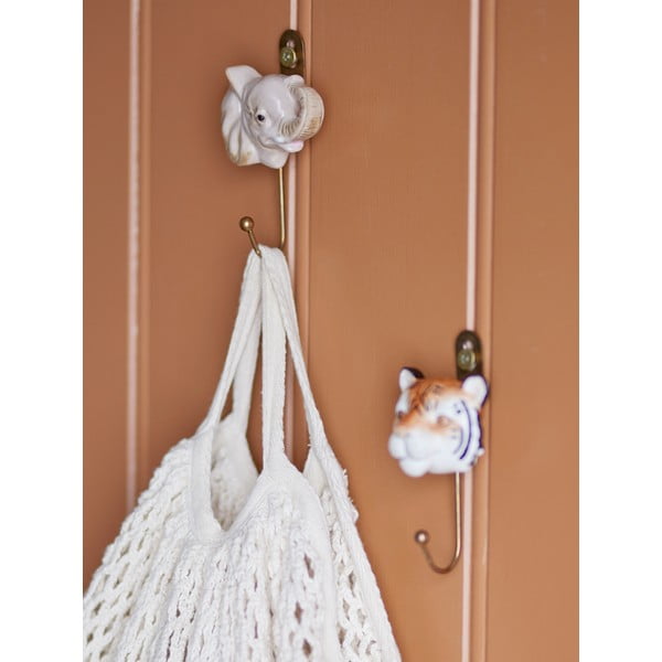 Bež keramička zidna kuka Nosa – Bloomingville Mini-image-1