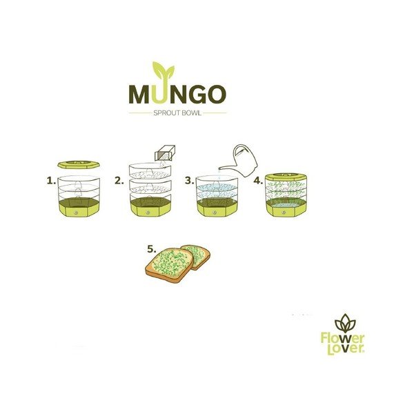 Plastična posuda za klice ø 17 cm Mungo – Flower Lover-image-2