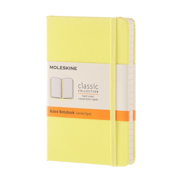 Žuta bilježnica s tvrdim koricama Moleskine Daisy, 192 stranice