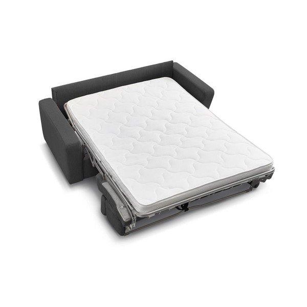 Tamno siva sklopiva sofa od samta 195 cm Monaco – Bobochic Paris-image-4