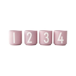 Set od 4 porculanska svijećnjaka Design Letters Mini