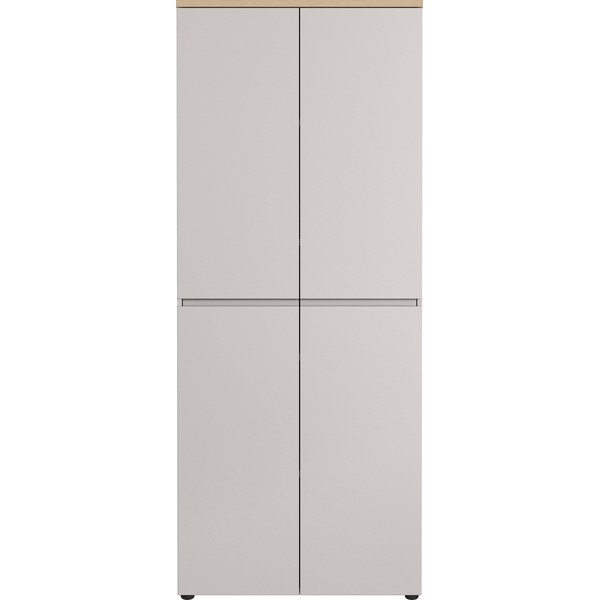 Krem komoda u mat dekoru 80x197x40 cm Lissabon – Germania-image-1