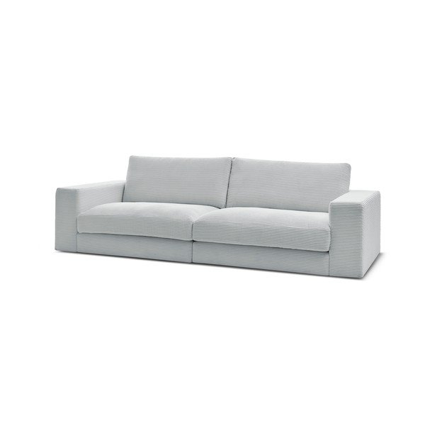 Svijetlo siva sofa od samta 274 cm Leonard – Bobochic Paris-image-3