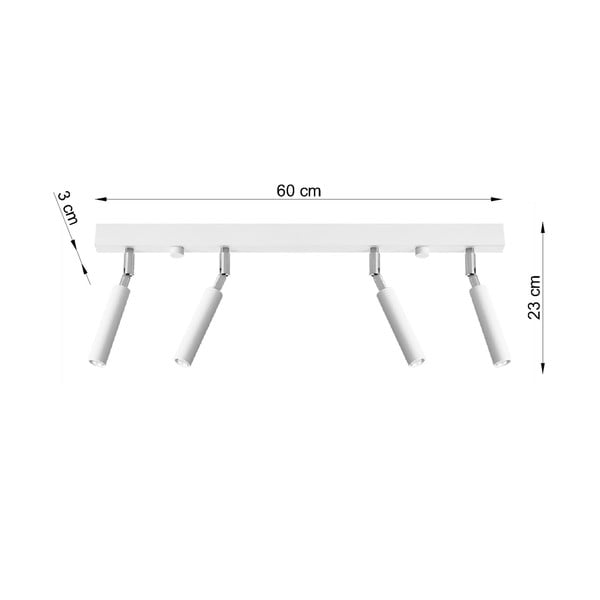 Bijeli reflektor 3x60 cm Tiden – Sollux-image-2