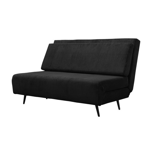 Antracitno siva sklopiva sofa od samta 140 cm Mallory – Støraa-image-2