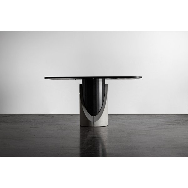Blagovaonski stol s pločom u dekoru hrasta 140x140 cm Sharp - Lyon Béton-image-1