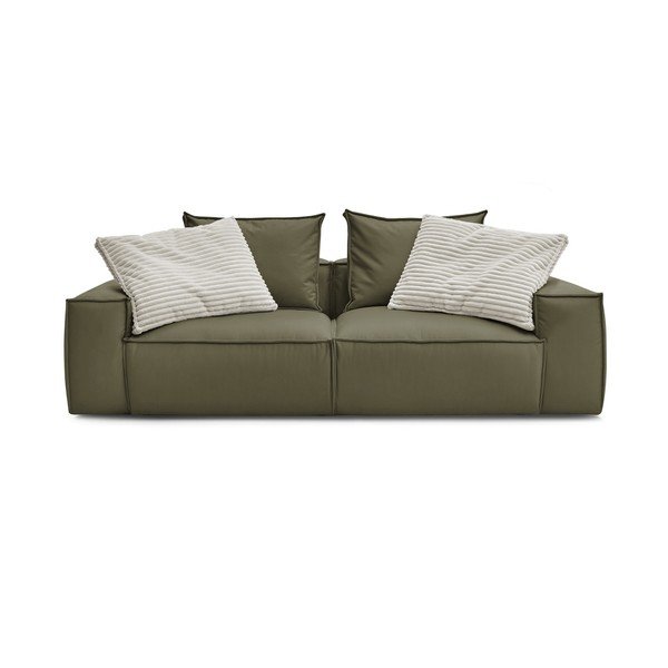 Zelena sofa od imitacije kože 260 cm Boheme – Bobochic Paris-image-3