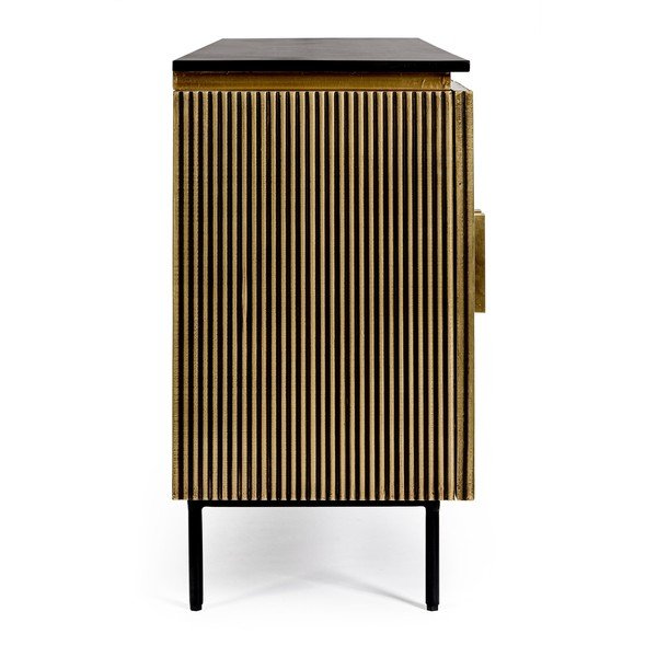 Crna/u prirodnoj boji komoda 160x80x40 cm Virat – Bizzotto-image-4