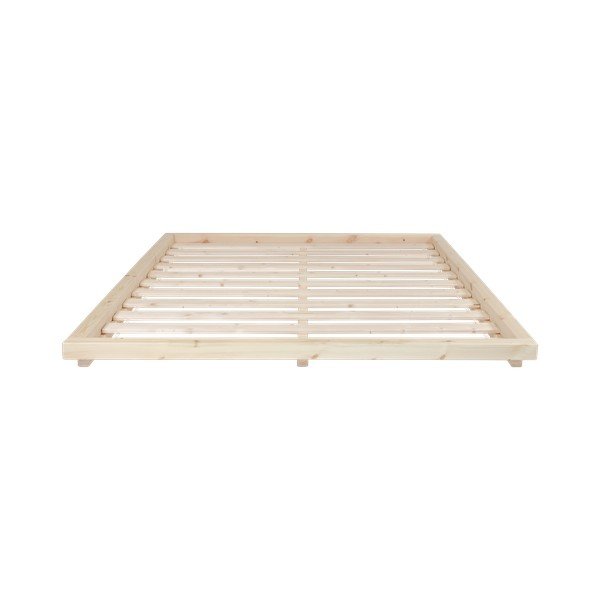 Bračni krevet od borovine s madracem Karup Design Dock Double Latex Natural Clear/Natural, 180 x 200 cm-image-1