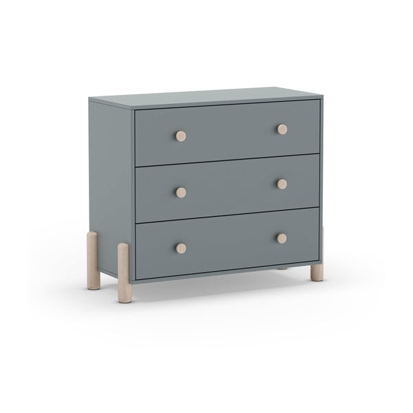 Dječja komoda prljavo zelena od masivnog bora 90x80x40 cm Enola – Marckeric-image-4