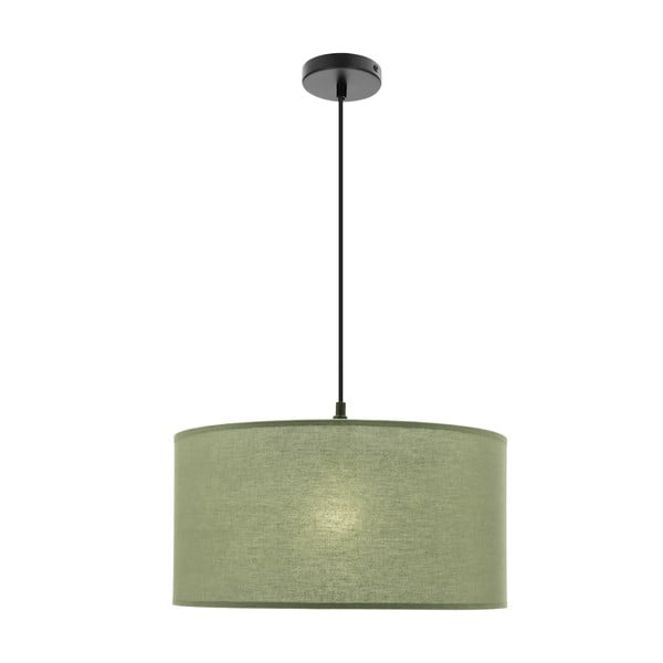 Zelena viseća svjetiljka s tekstilnim sjenilom ø 40 cm Shanti – Candellux Lighting-image-4