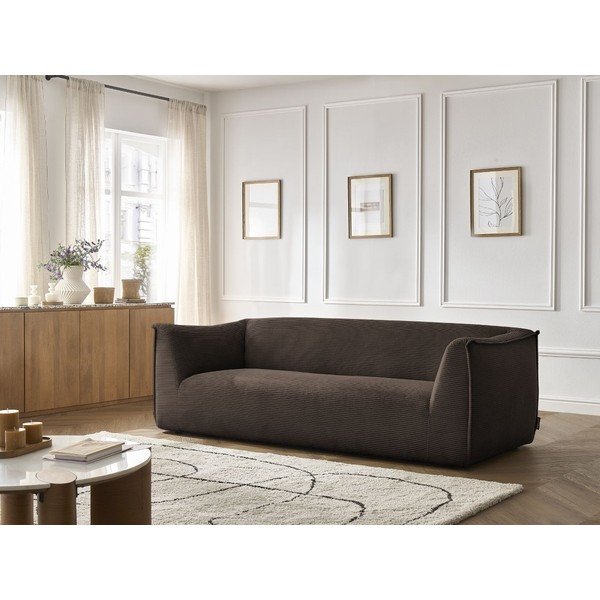 Smeđa sofa od samta 242 cm Giorgia – Bobochic Paris-image-1