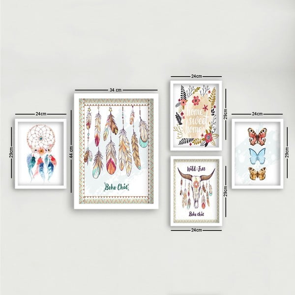 Slike u setu od 5 komada Boho - Wallity-image-3