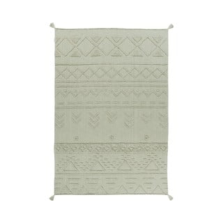Svijetlo zeleni periv/ručno rađen pamučan tepih 120x160 cm Tribu Olive – Lorena Canals