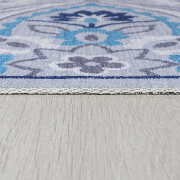 Plavi perivi tepih 170x120 cm Ellen - Flair Rugs-image-4