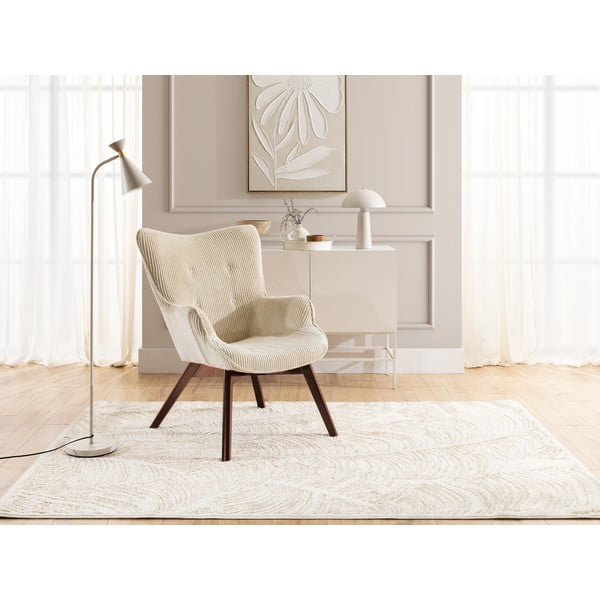 Bež fotelja od samta Niko – Ropez-image-4