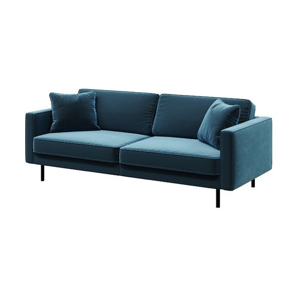 Plava baršunasti sofa 207 cm Kobo – MESONICA-image-2
