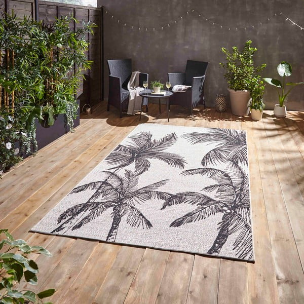 Crni/krem vanjski tepih 120x170 cm Miami – Think Rugs-image-1