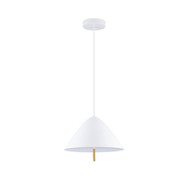 Bijela metalna LED viseća svjetiljka s metalnim sjenilom ø 40 cm Oros – Nova Luce