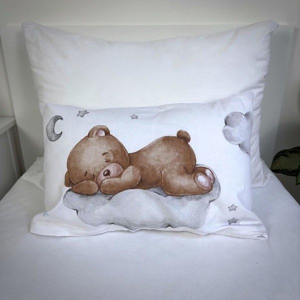 Pamučna dječja posteljina za dječji krevetić 100x135 cm Teddy "Moon" – Jerry Fabrics-image-1