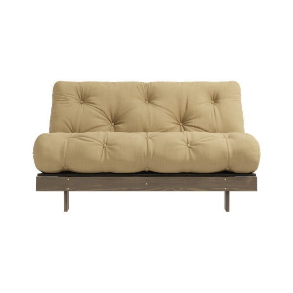 Senf žuta/bež sklopiva sofa 140 cm Roots – Karup Design