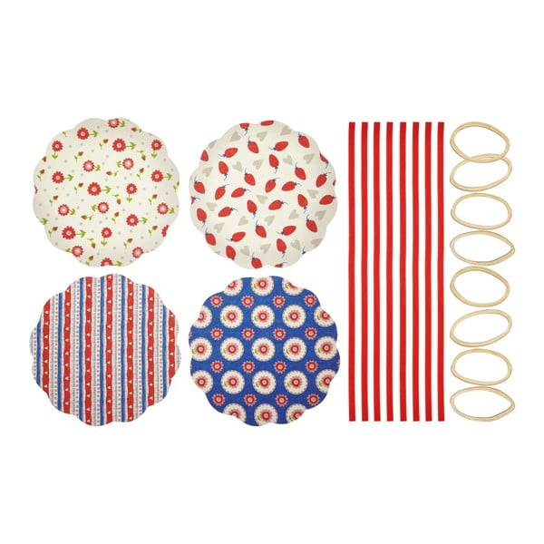 Set od 8 tekstilnih ukrasa za staklenke Kitchen Craft Heart