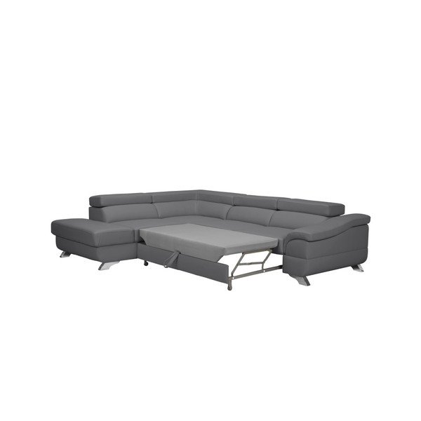 Sivi kauč na razvlačenje s prostorom za odlaganje Windsor &amp; Co Sofas Gamma, lijeva strana-image-2