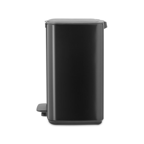 Mat crna željezna kanta za smeće s pedalom 12 l Bo – Brabantia-image-3